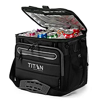 【中古】【39shop】タイタン★折り畳みクーラーバッグ ハードコア ショルダーストラップ付 ブラック 40缶収納（良い）｜アトリエ絵利奈