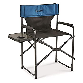 【中古】Guide Gear 特大トールディレクターズキャンプチェア 耐荷重500ポンド ブルー/ブラック
