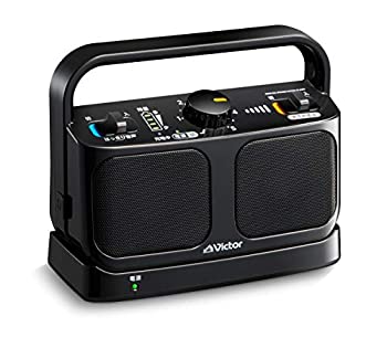 【中古】Victor JVC SP-A900-B テレビ用ワイヤレススピーカーシステム 生活防水仕様 連続20時間使用可能 みみ楽シリーズ ブラック｜アトリエ絵利奈 13,723円