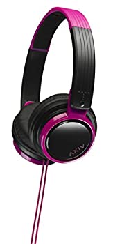 【中古】JVC HA-S200-BP 密閉型ヘッドホン 折りたたみ式 DJユースモデル ブラック&ピンク