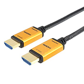 【中古】ホーリック グラスファイバー HDMI有線テレビ 20m 【18Gbps 4K/60p HDR 3D 相応う】 メッシュ印字機 ゴールド HH200-539GM