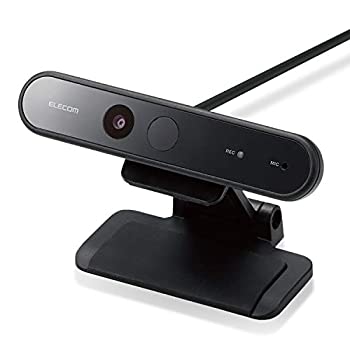 【中古】エレコム WEBカメラ UCAM-CF20FBBK 200万画素 フルHD 1080p 30FPS Windows Hello顔認証対応 マイク内蔵 ケーブル長1.5m ブラック