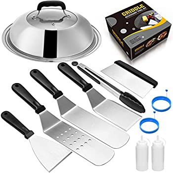 【中古】Griddle Assecories Compatible with Blackstone and Camp Chef Flat Top Griddle Scraper Tool with Melting Dome for Outdoor CookingTeppanya