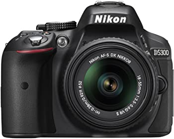 【中古】Nikon デジタル一眼二眼レフ写真機 D5300 18-55粍 VR II 水晶体一揃いの道具 黒いこと 2400万絵素 3.2型液晶 D5300LK18-55VR2BK