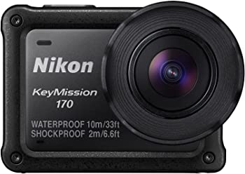 【中古】Nikon 雨合羽動き写真器 KeyMission 170 BK 黒いこと