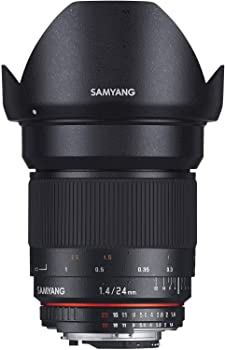 【中古】Samyang SY24MAF-N 24mm 広角レンズ 自動チップ付き Nikon用