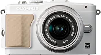 【中古】OLYMPUS 鏡鑑受け答え一眼 PEN Lite E-PL5 水晶体一揃いの道具 白いこと E-PL5 LKIT WHT
