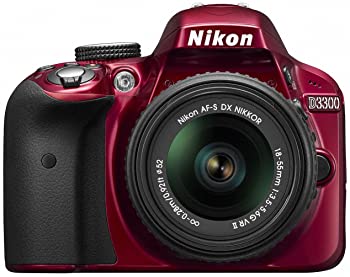 【中古】【39shop】Nikon★デジタル一眼レフカメラ D3300 18-55 VR IIレンズキット レッド D3300LKRD（良い）｜アトリエ絵利奈