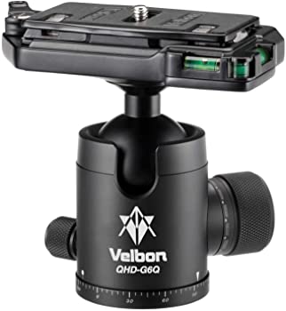 【中古】Velbon 自由雲台 QHD-G6Q 中型 底面径51mm コマ止め方式 トルク調整対応 クイックシュー対応 アルミ製 471642 ブラック