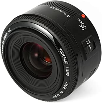 【中古】YONGNUO YN35mm F2 単焦点レンズ キャノン EFマウント フルサイズ対応 広角 標準レンズ