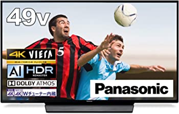 【中古】【39shop】パナソニック★49V型 4Kダブルチューナー内蔵 液晶 テレビ VIERA HDR対応 TH-49GX855(良い)|アトリエ絵利奈