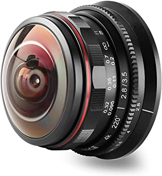 【中古】MEKE 3.5mm f2.8 220度 マニュアルフォーカス サーキュラー 魚眼レンズ オリンパス パナソニック Lumix M4/3 MFT マウントカメラ対応