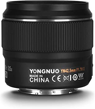 【中古】Yongnuo YN42.5MM F1.7M II ミディアムオートフォーカス固定プライムレンズ マイクロフォーサーズカメラ用 オリンパスパナソニック対応|アトリエ絵利奈