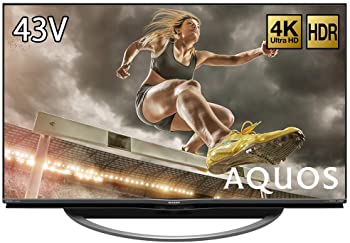 【中古】小ざかしい 43V型 液晶 テレビ受像機 AQUOS 4T-C43AM1 4K HDR相応う 低無条件反射「N-Blackダイアログボックス」申し受ける 2018年模範例