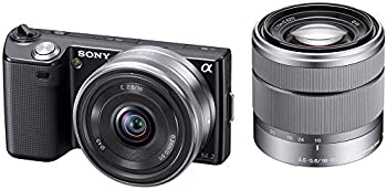 【中古】【39shop】ソニー★SONY ミラーレス一眼 α NEX-5 ダブルズームレンズキットE16mm F2.8+E18-55mm F3.5-5.6 OSS付属 ブラック NEX-5D/B(良い)|アトリエ絵利奈