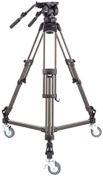 【中古】Libec LX10 Studio - 専門的 2座標軸軽銀三脚取り合わせ RT-50三脚 DL-3Bドリーとデュアルパンパンドル、35重量ポンド相応う