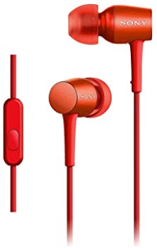 【中古】ソニー イヤ電話機 h.ear インチ MDR-EX750AP : ハイレゾ相応う カナル型 遠隔操作・マイクロホン付き添い人 シナバーレッド MDR-EX750AP R