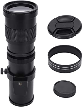 【中古】Aukson 望遠レンズ ブラック 420-800mm F/8.3-16 全マニュアルフォーカスカメラレンズ T2マウント 一眼レフカメラ 遠距離撮影 望遠ズームレンズ|アトリエ絵利奈