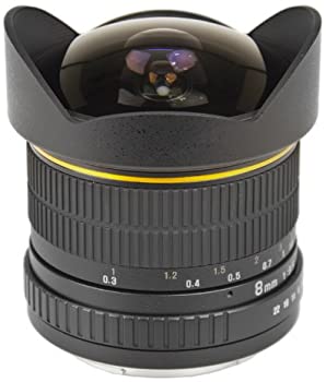 【中古】Bower sly358超広角8?mm f / 3.5?Fisheyeレンズ ブラック SLY358S