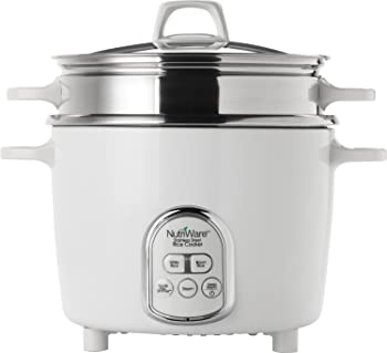 【中古】Aroma Housewares NutriWare 14-Cup (Cooked) Digital Rice Cooker and Food Steamer, White by Aroma Housewares