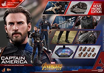 【中古】【39shop】キャプテン・アメリカ(DX版)★ムービー・マスターピース アベンジャーズ/インフィニティ・ウォー 1/6スケールフィギュア by ホットトイズ(良い)|アトリエ絵利奈