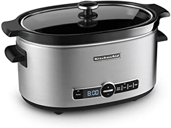 【中古】KitchenAid KSC6223SS 6クオート スロークッカー 判定基準蓋付き添い人 ステンレス鋼スチール写真 家電-キッチン家電