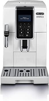【中古】【現金前貸しひな形】デロンギ(DeLonghi) パウダーコンパクト全自動小銃珈琲製造会社 ディナミカ 酪漿泡立て手動 白いこと ECAM35035W