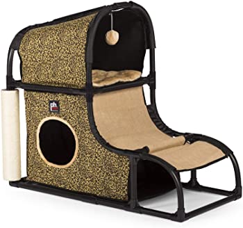 【中古】【39shop】PrevuePet　プレビューペット　キャットビレッジラグジュアリーリビングシリーズ　キャットビレッジロフト　レオパード（良い）｜アトリエ絵利奈