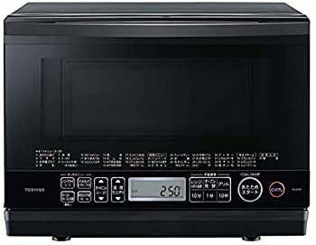 【中古】TOSHIBA 角皿式スチーム オーブンレンジ 石窯ドーム 26L ブラック ER-VD70(K)