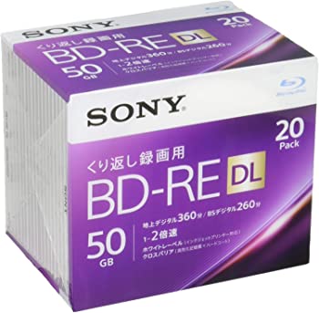【中古】ソニー 録画媒体用ブルーレイディスク 20BNE2VJPS2(BD-RE2層:2倍速 20枚容器に並べる)
