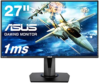 【中古】ASUS ゲーミングモニター 27in VG275Q(盛りだくさん固定ディスク/返事をする迅速さ1ms/HDMI 2界面/DP/D-sub/フリッカーフリー/青味ともし火助け出す/金棒引き付/VESA対