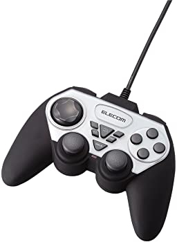 【中古】【2006年モデル】ELECOM ゲームパッド USB接続 アナログスティック搭載 振動/連射 12ボタン JC-U2312FSV