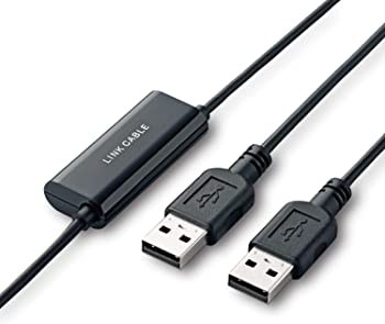 【中古】エレコム リンクケーブル PC自動切替器 引越し等のデータ移行に 【コピー&ペースト/ドラッグ&ドロップ対応】 ブラック UC-TV3BK