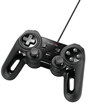 エレコム USB ゲームパッド 13ボタン Xinput 振動 連射 高耐久 ブラック JC-U4013SBK
