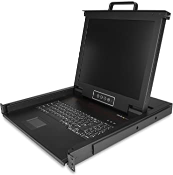 【中古】StarTech.com ラックマウント対応KVMコンソールドロワー VGA対応17インチLCD 1U シングルKVMスイッチ 1280x1024 RKCONS1701