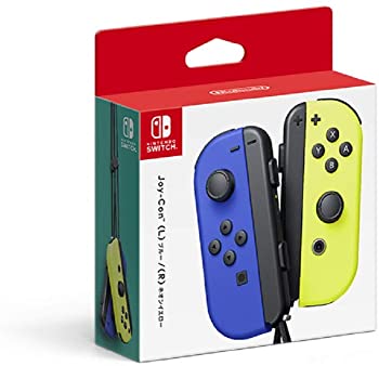 【中古】【任天堂完全無欠品】Joy-Con(L) 青み/(R) ネオン黄色