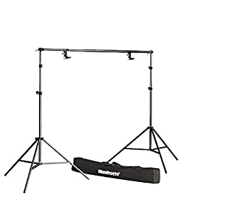 【中古】【未使用】Manfrotto ライトスタンド 背景紙サポートシステム 黒 Jタイプ 1314JB