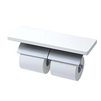 【中古】【未当て嵌める】TOTO 二連紙巻きタバコ器 棚付き添い人(生まれながら木) 金属元素製(つや消し) 白いこと YH63KM#NW1 芯棒くっ付ける式