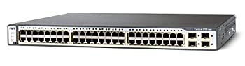【中古】【未当て嵌める】CISCO Catalyst 3750-48なおなお書き-S スタッカブル マルチ座標軸 イーサネット PoE相応う 取り替えっこ WS-C3750-48なおなお書き-S