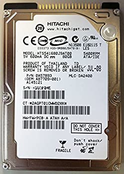【中古】【39shop】【未使用】日立GST★Travelstar 5K160(80GB/ATA100/5400rpm/8MB) HTS541680J9AT00(新古品)｜アトリエ絵利奈
