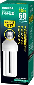 【中古】【未使用】TOSHIBA ネオボールZ D形 60Wタイプ 口金直径17mm 昼白色 EFD15EN/13-E17