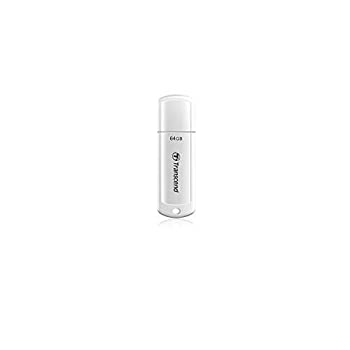 【中古】【未使用】Transcend USBメモリ 64GB USB 3.0 キャップ式 ホワイト TS64GJF730