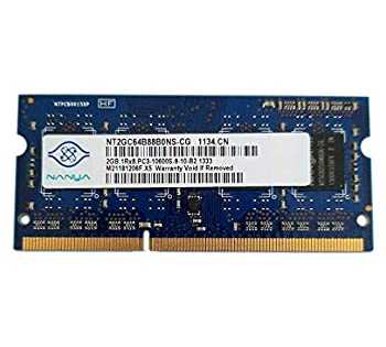 【中古】【未使用】NANYA 204PIN PC3-10600 DDR3-1333 2GB SODIMM [NT2GC64B88G0NS-CG]