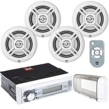 【中古】【未当てはめる】デュアルMarine Mechless受付機AM / FM USB / SD 2有りの実6.5?\u0026quot;金棒引きSplashguard