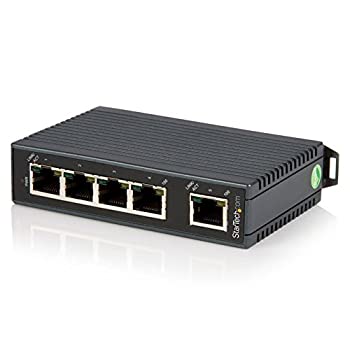 【中古】【未当て嵌める】StarTech.com 5界面工業用スイッチングこしき DIN線路に取付け能力のある IES5102