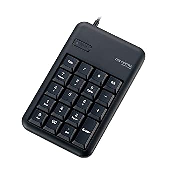 【中古】【未使用】エレコム テンキー 有線 メンブレン Sサイズ 1000万回高耐久 ブラック TK-TCM013BK