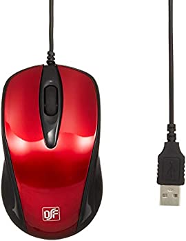 【中古】【未使用】光学式マウス M赤