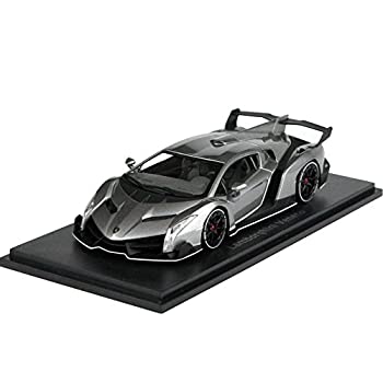 【中古】【39shop】京商オリジナル★1/43 ランボルギーニ ヴェネーノ (グレー/ホワイトライン) 完成品（良い）｜アトリエ絵利奈