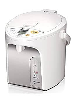 【中古】【39shop】パナソニック★電気ポット 2.2L 真空断熱 省エネ保温 お好み温度調節 給湯量(2段階+コーヒー用) コードレス給湯 ホワイト NC-HU224-W(良い)|アトリエ絵利奈