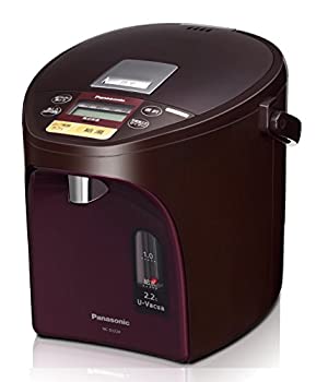 【中古】【39shop】パナソニック★電気ポット 2.2L 真空断熱 省エネ保温 お好み温度調節 給湯量(4段階+コーヒー用) コードレス給湯 ブラウン NC-SU224-T（良い）｜アトリエ絵利奈